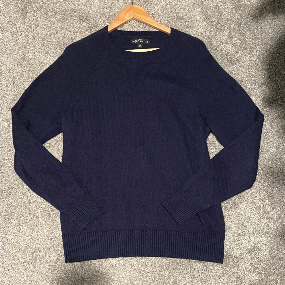 J. Crew Men's Dark Blue Crewneck Sweater